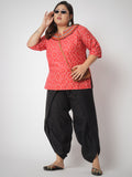 Plus Size Cotton Solid Dhoti