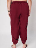 Plus Size Cotton Solid Dhoti
