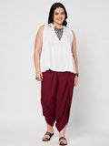 Plus Size Cotton Solid Dhoti