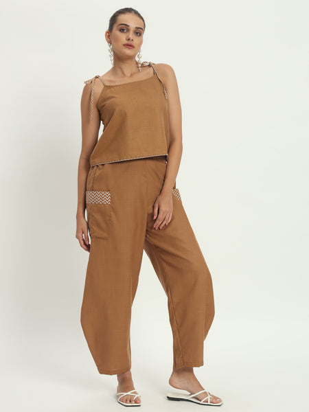 Cotton Printed Side Cowl and Tie-up Co-ord