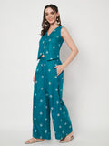 Cotton Block Printed Trouser and Waistcoat Co-ord