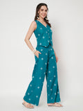 Cotton Block Printed Trouser and Waistcoat Co-ord