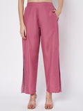 Cotton Side Print Trouser and Pintuck Kurti Co-ord