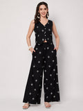 Cotton Block Printed Trouser and Waistcoat Co-ord