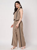 Cotton Side Print Trouser and Block printed Waistcoat Co-ord