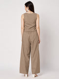 Cotton Side Print Trouser and Block printed Waistcoat Co-ord