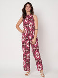 Cotton Printed Trouser and Printed Halter Neck Co-ord