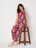 Cotton Printed Trouser and Printed Halter Neck Co-ord