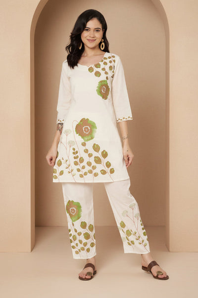 Cotton Floral Block Printed Co-ord Set