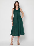 Cotton Kalidaar Solid Dress