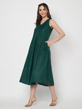 Cotton Kalidaar Solid Dress