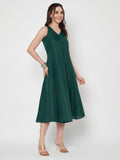 Cotton Kalidaar Solid Dress