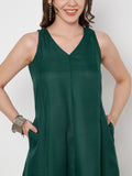 Cotton Kalidaar Solid Dress