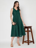Cotton Kalidaar Solid Dress