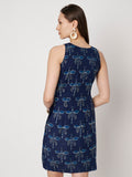 Cotton Indigo Print Dress