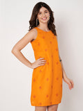 Cotton Block Printed Dress