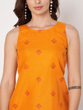 Cotton Block Printed Dress