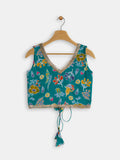 Cotton Printed Embellished Bias Lehenga Set