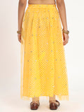 Cotton Leheriya Net Sequin Embroidered Skirt