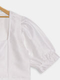 Silk Blend Button Down Top