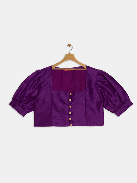 Silk Blend Button Down Top