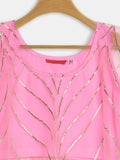 Net Gota Embroidered Cape Top