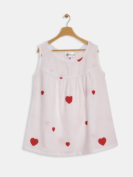 Cotton Block Printed A-line Top
