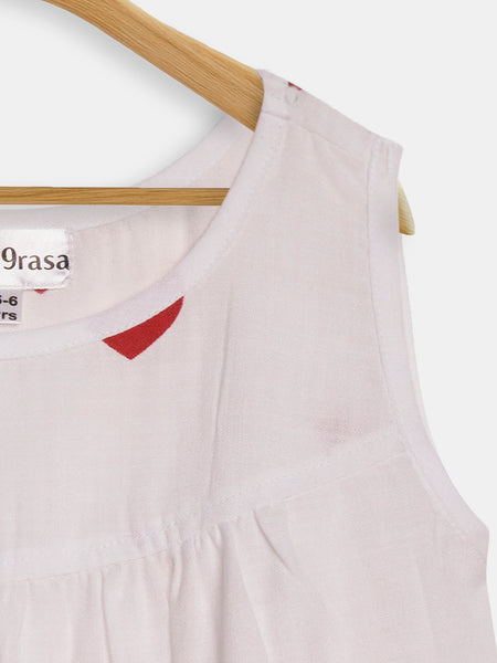 Cotton Block Printed A-line Top