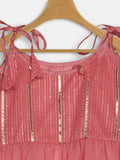 Georgette Embroidered Peplum Tie-up Top