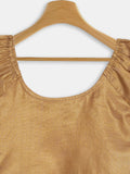 Cotton Tissue Puff Sleeves Top