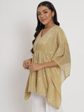 Georgette Gota Embroidered Kaftan Kurti