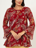Georgette Printed A-line Kurti