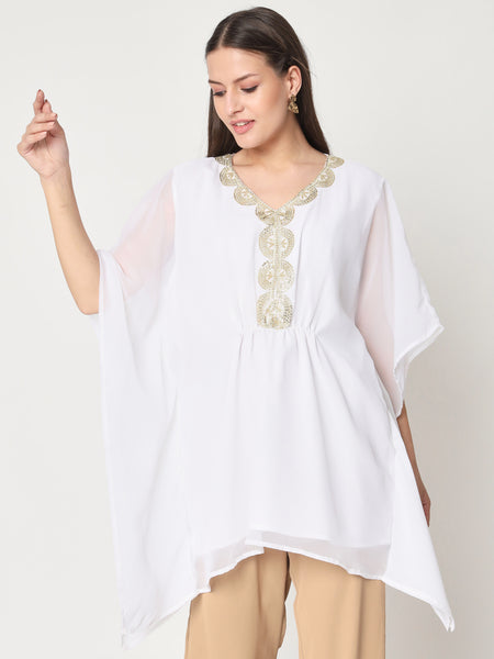 Georgette Sequins Embellished Kaftan