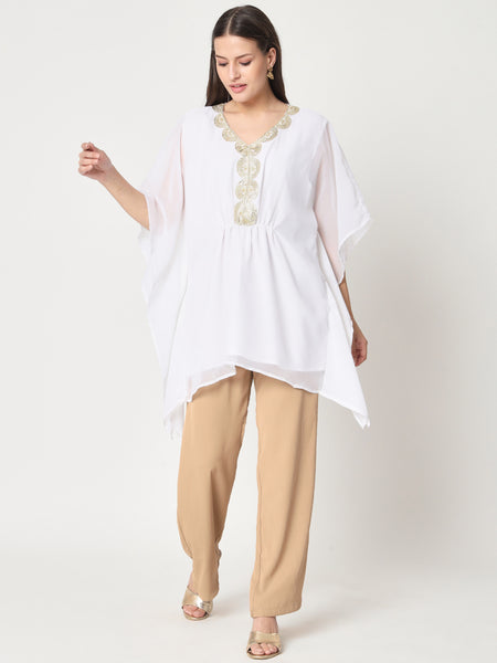 Georgette Sequins Embellished Kaftan