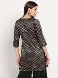 Black Brocade Kurti