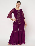 Georgette Embroidered Panel Kurti