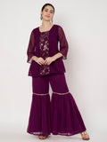 Georgette Embroidered Panel Kurti