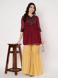 Georgette Embellished Yoke Kurti