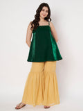 Silk Blend Embellished Spaghetti Kurti