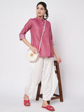 Cotton Block Printed Pintuck Kurti