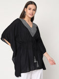 Viscose Hand block Printed Yoke Kaftan