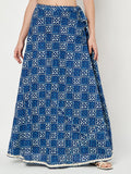 Cotton Printed Embellished Bias Lehenga Set