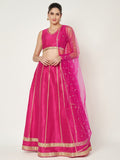 Dupion Kalidaar Embellished Lehenga Set