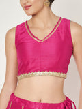 Dupion Kalidaar Embellished Lehenga Set