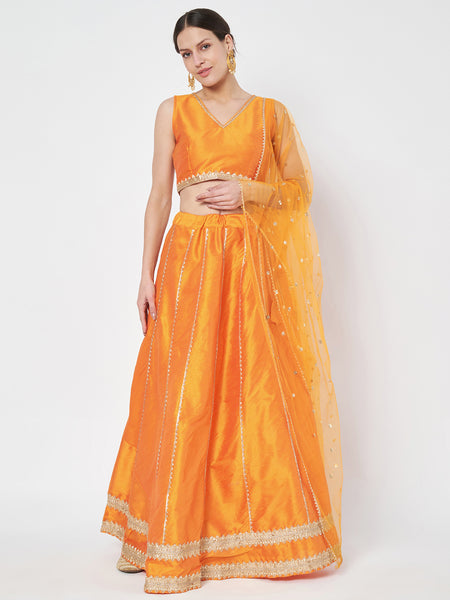 Dupion Kalidaar Embellished Lehenga Set