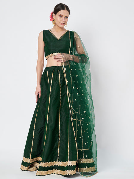 Dupion Kalidaar Embellished Lehenga Set