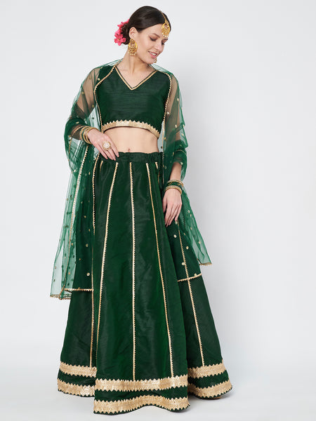 Dupion Kalidaar Embellished Lehenga Set