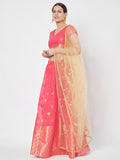 Chanderi Zari Woven Kalidaar Lehenga Set