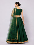Silk Blend Embellished Bias Lehenga Set
