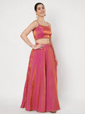 Silk Blend Embellished Bias Lehenga Set
